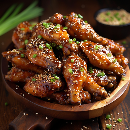 Honey-Glazed Sesame Barbecue Chicken Wings