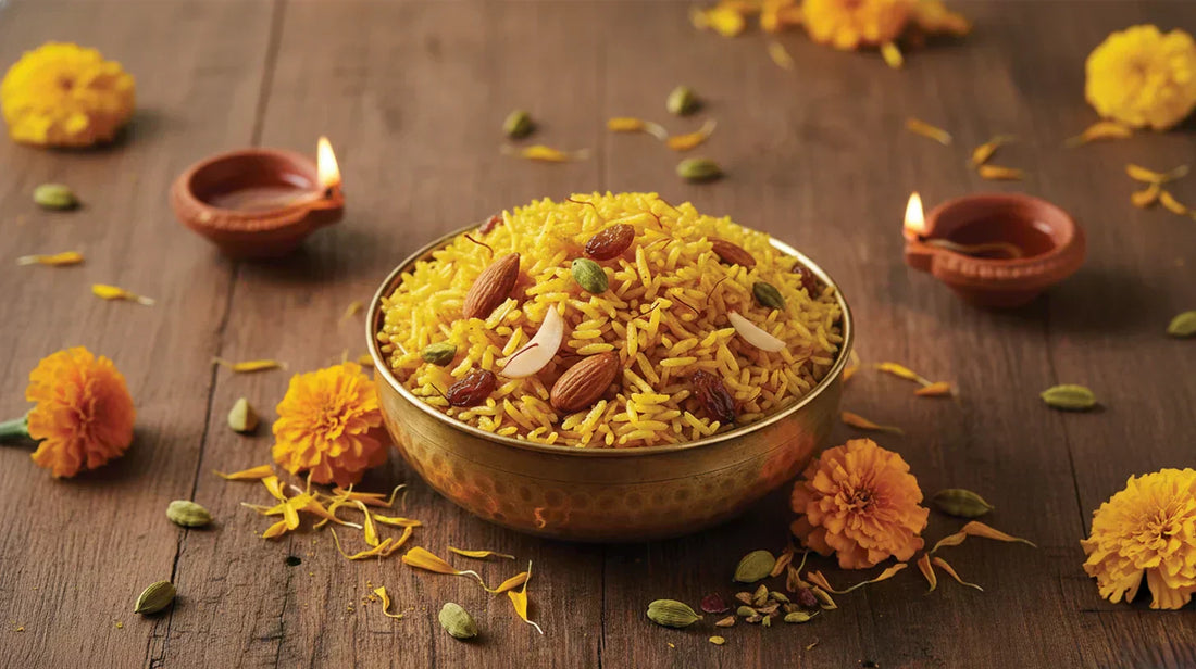 Meethe Chawal (North Indian Sweet Saffron Rice)