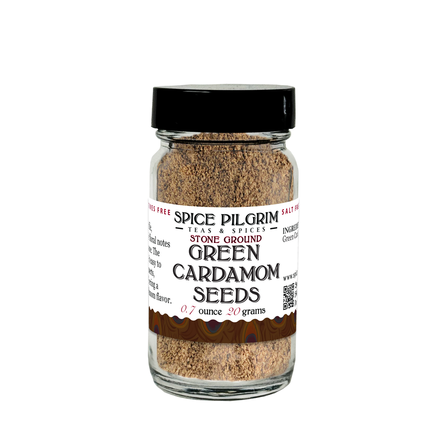 Green Cardamom Seeds - Ground