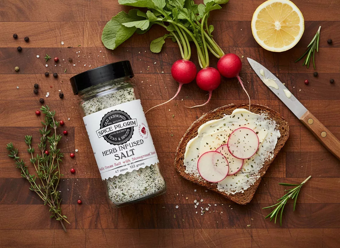Herb Infused Salt tin as hero
