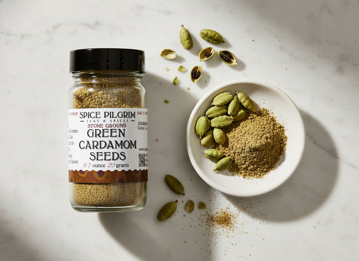 Green Cardamom Seeds - Stone-ground